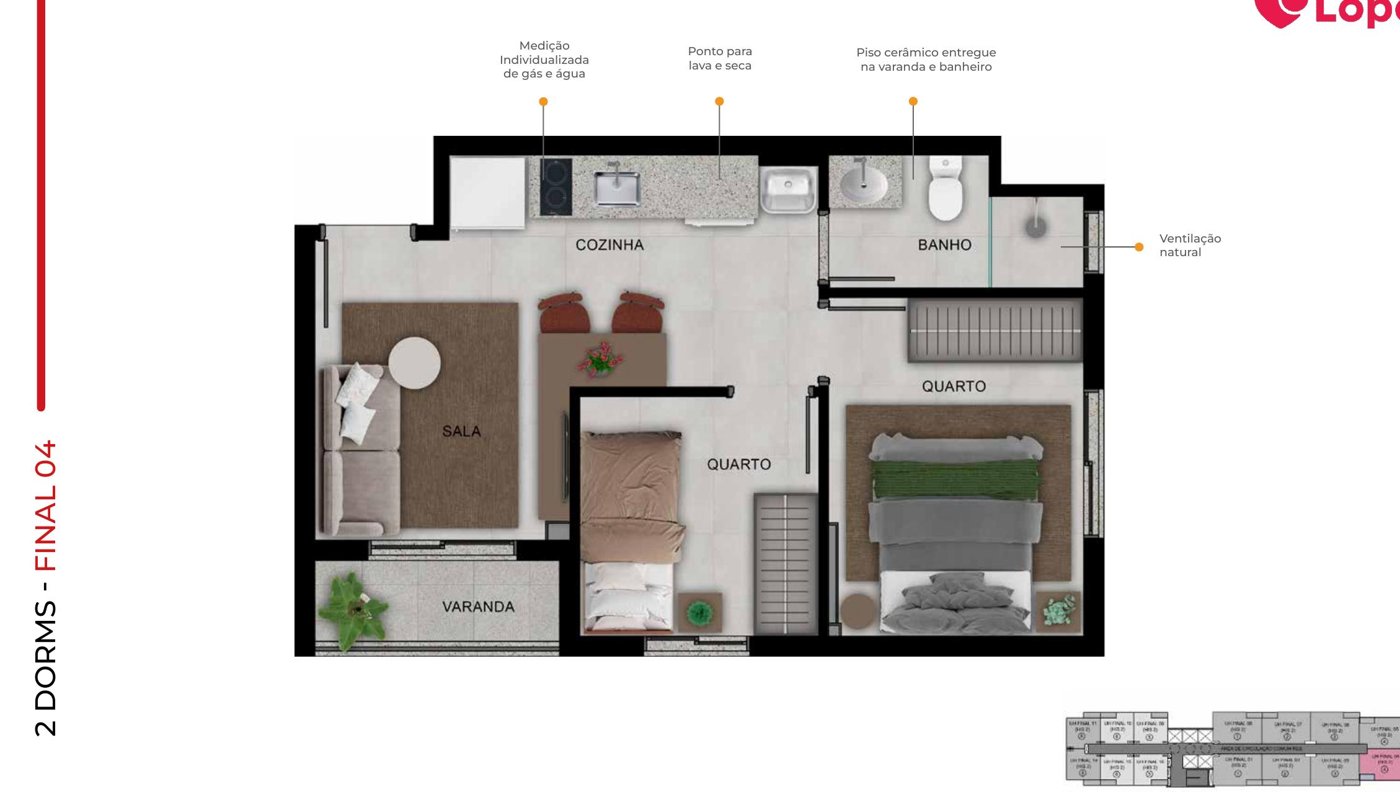 Planta — UP Sports Home Vila Sônia