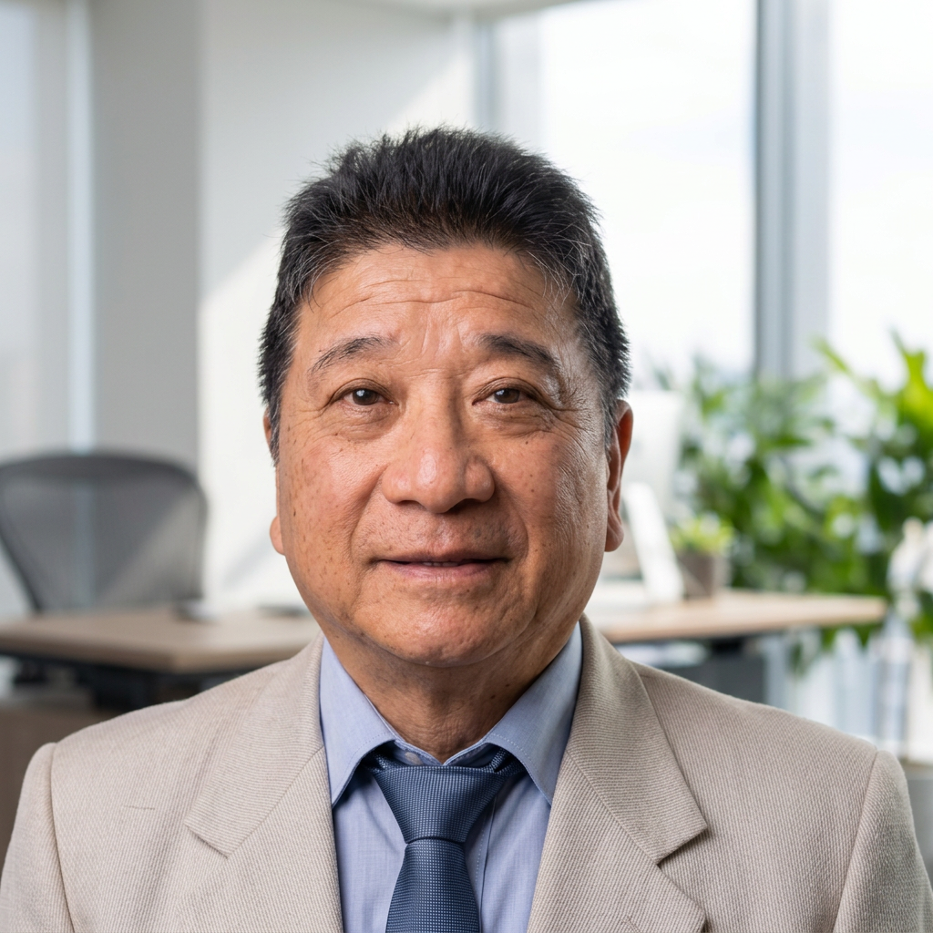 Retrato de Takahiki Mizuma, corretor responsável pela Mizuno Imob