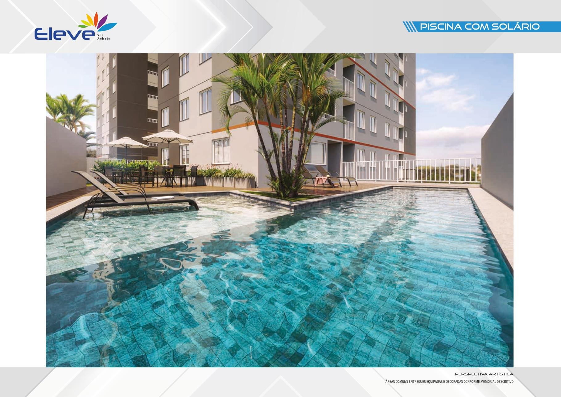 Piscina com solário — Eleve Vila Andrade
